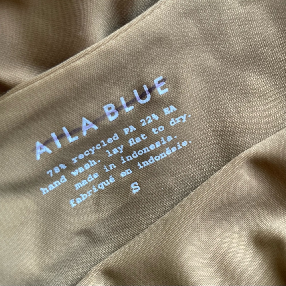 Aila Blue Vivian Bikini Bottoms, Twig, Size Small - Picture 3 of 9
